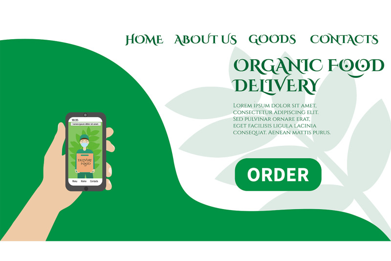 layout-web-page-delivery-of-environmental-products-organic-food