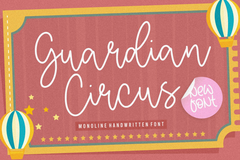 guardian-circus-monoline-handwritten-font