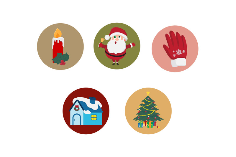 candle-friend-christmas-icon-bundle