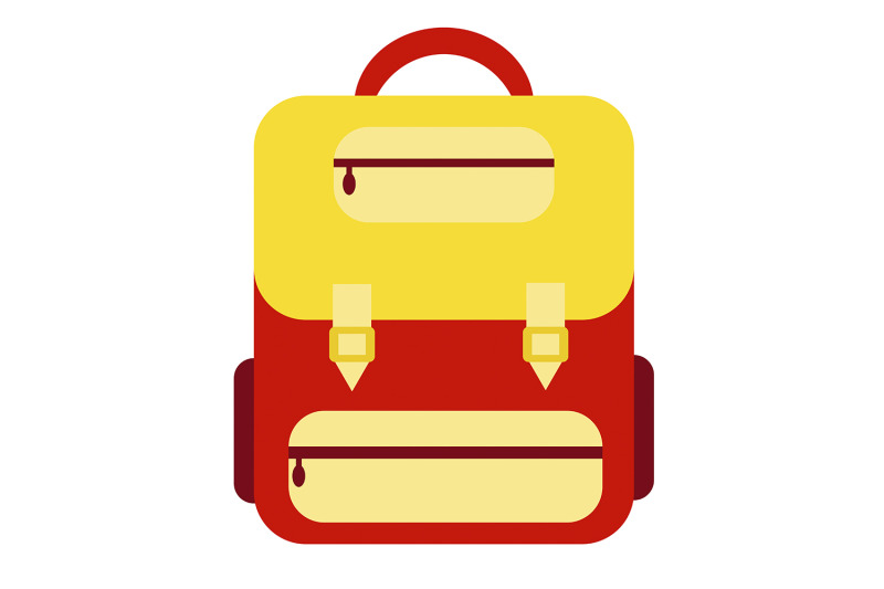 school-backpack-on-white-background