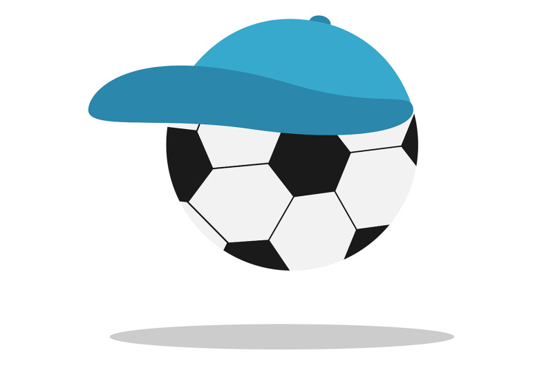 vector-soccer-game-ball-isolated-in-a-cap-on-white-background