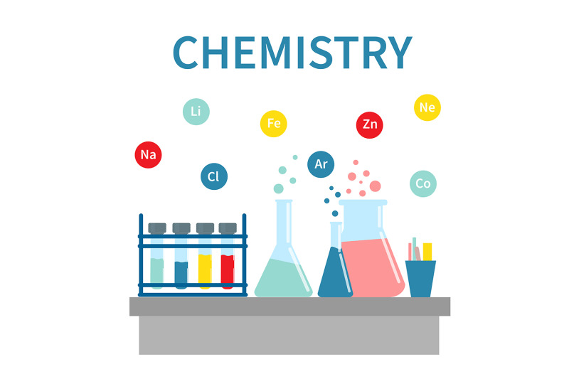 chemists-scientists-equipment-flat-design-workspace-concept