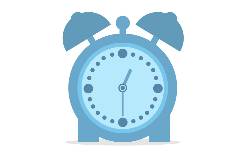alarm-clock-flat-vector-illustration-on-white-background