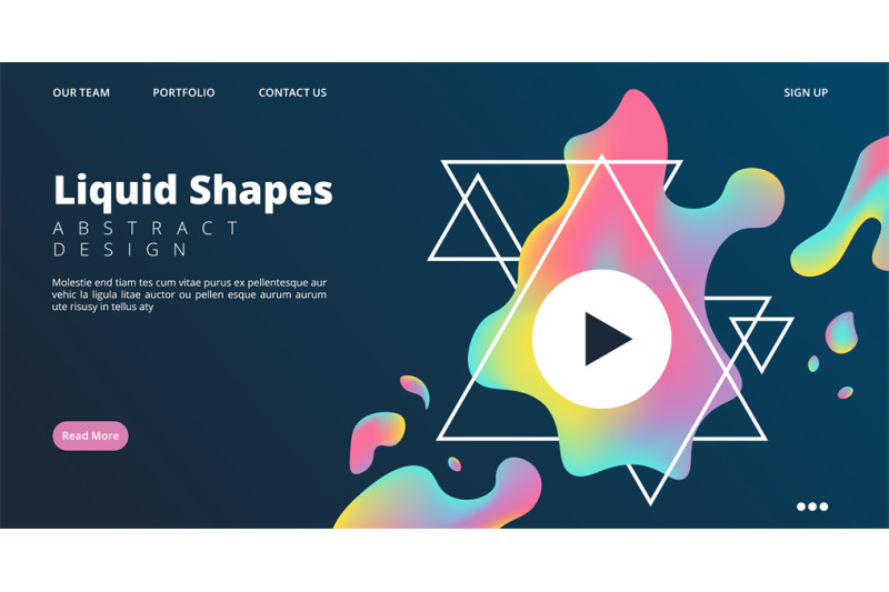 liquid-shapes-web-page-colored-dynamic-style-landing-page-vector-scr