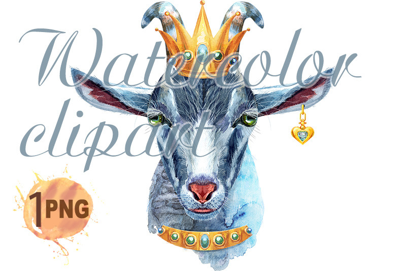 goat-horoscope-character-watercolor-illustration