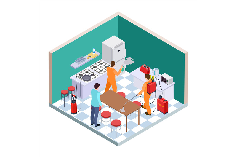 kitchen-disinfection-isometric-pest-control-vector-disinfection-serv