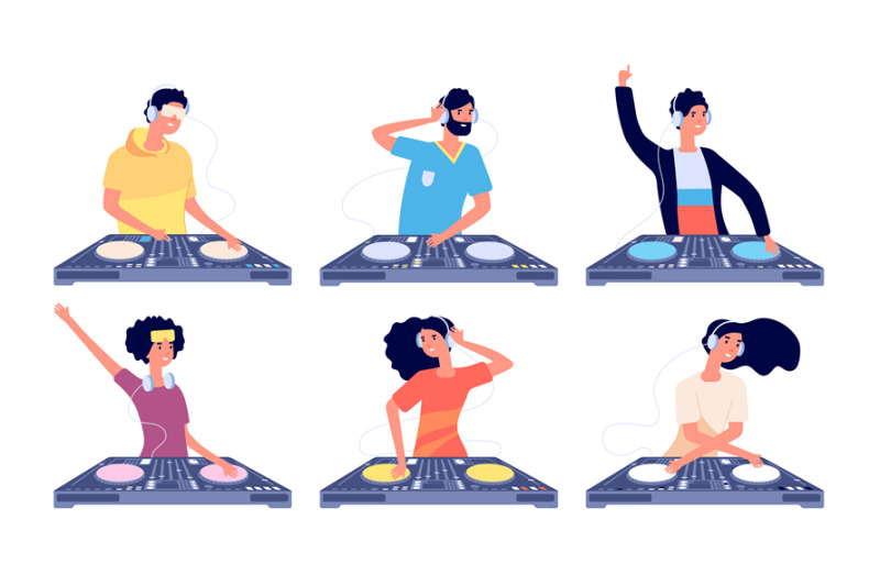 dj-characters-people-with-headphones-and-turntable-mixer-make-contemp