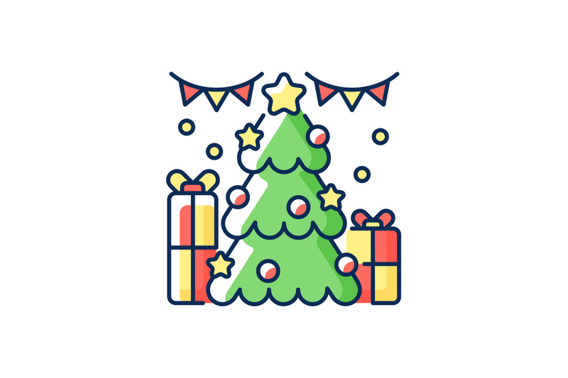 christmas-tree-rgb-color-icon