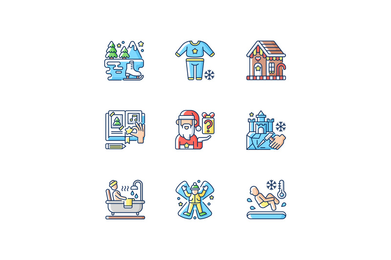 festive-season-rgb-color-icons-set
