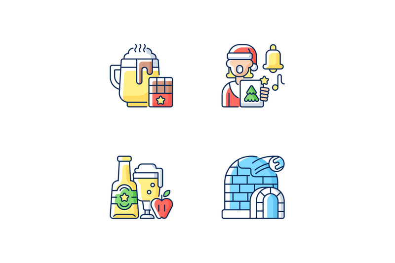 christmas-holiday-rgb-color-icons-set