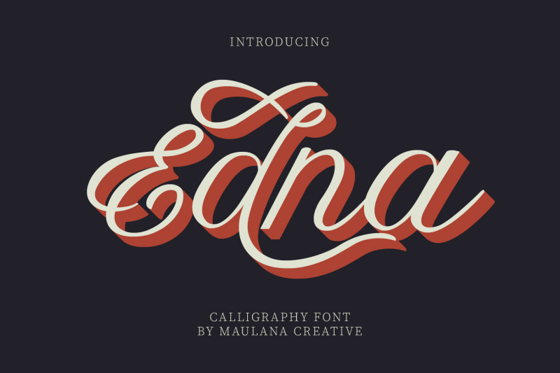 edna-calligraphy-font