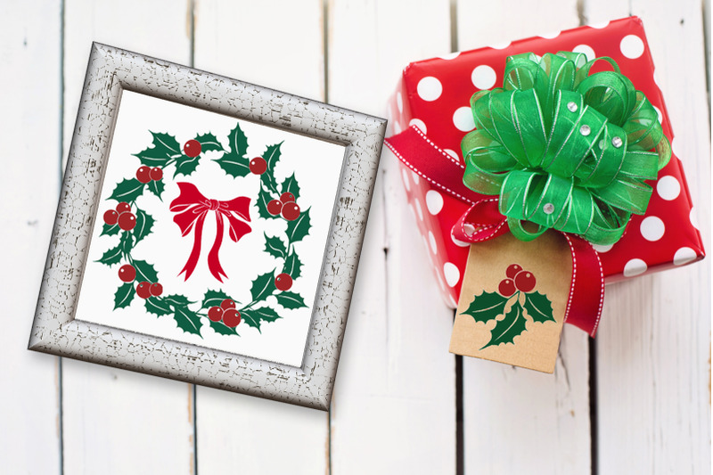 christmas-svg-holly-wreath-with-ribbon-bow