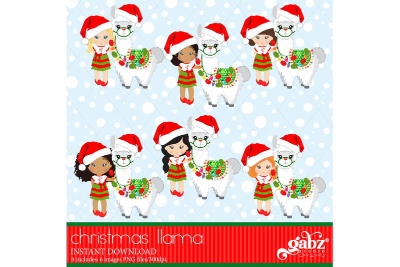 christmas-llama-christmas-girl-and-white-llama-colorful-llama