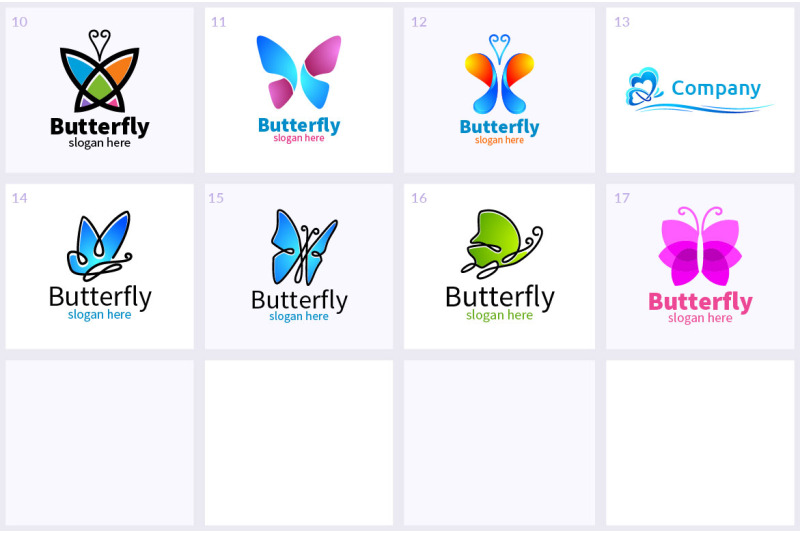 17-butterfly-logo-bundle