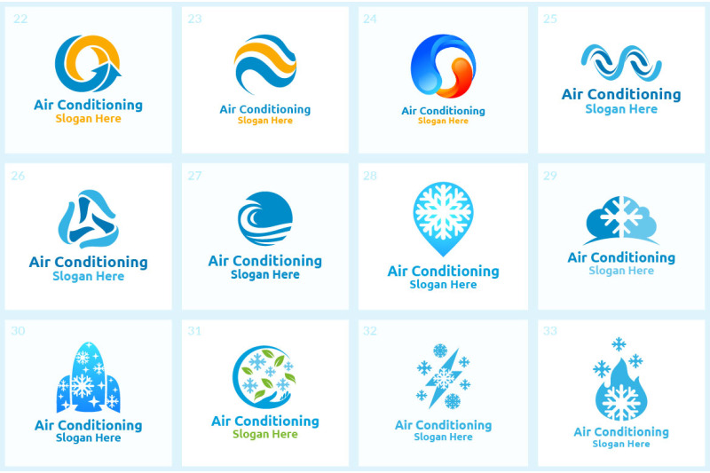 40-air-conditioning-logo-bundle