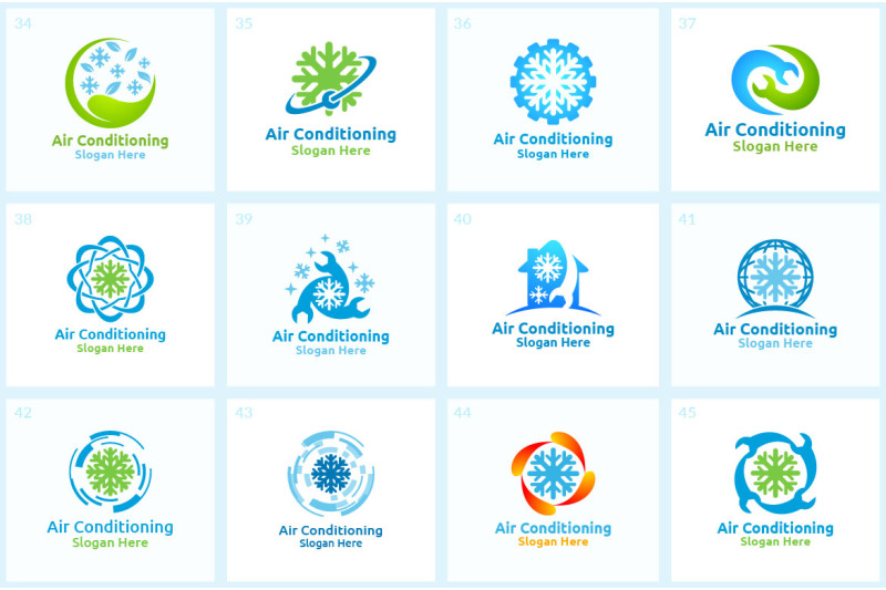 40-air-conditioning-logo-bundle