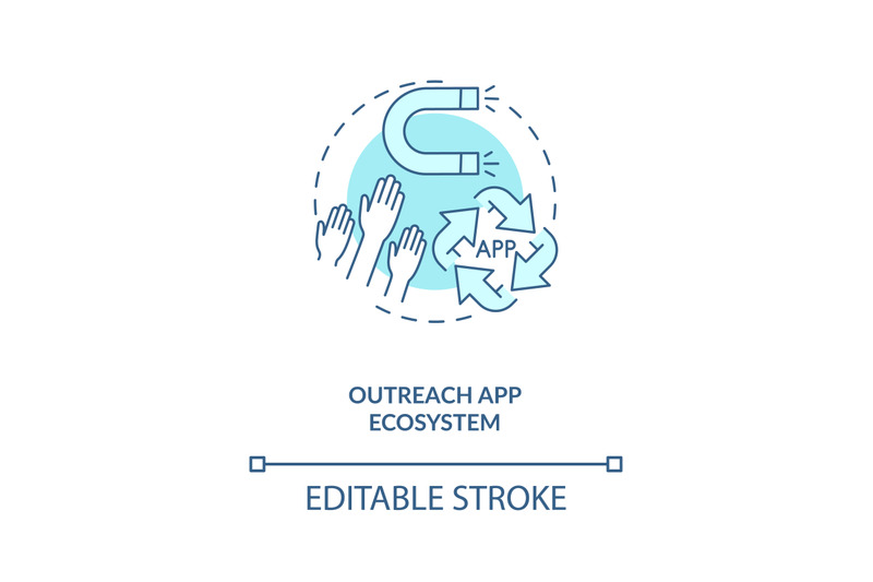 outreach-app-ecosystem-concept-icon