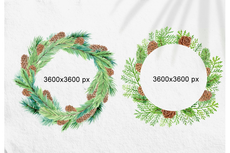 watercolor-pine-cones-and-branches-clipart-christmas-wreath-png