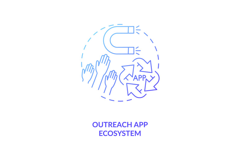 outreach-app-ecosystem-concept-icon
