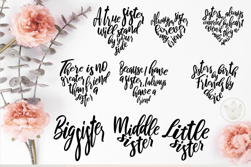 Download Quotes for sisters svg cut files, Lettering designs By PrettyDD | TheHungryJPEG.com