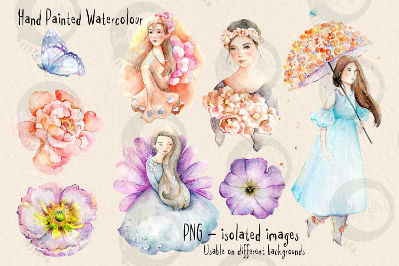 flower-princesses-watercolor-illustrations