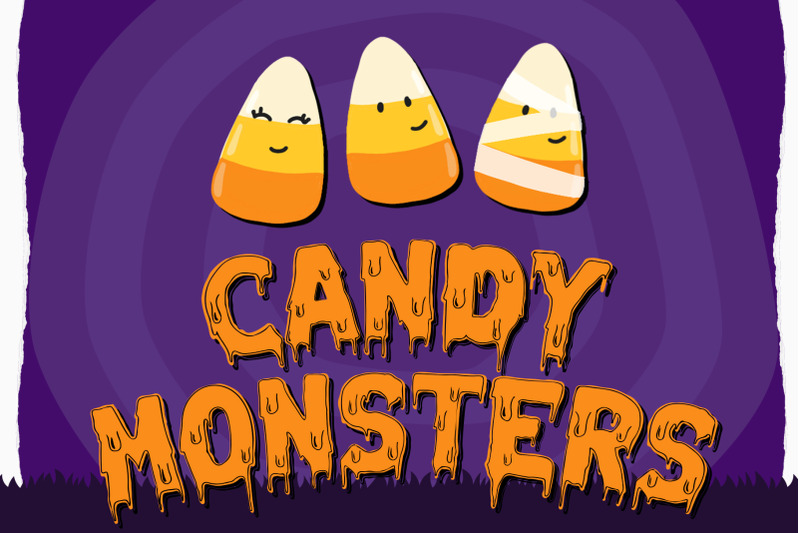 melted-monster-halloween-pack-layered-font