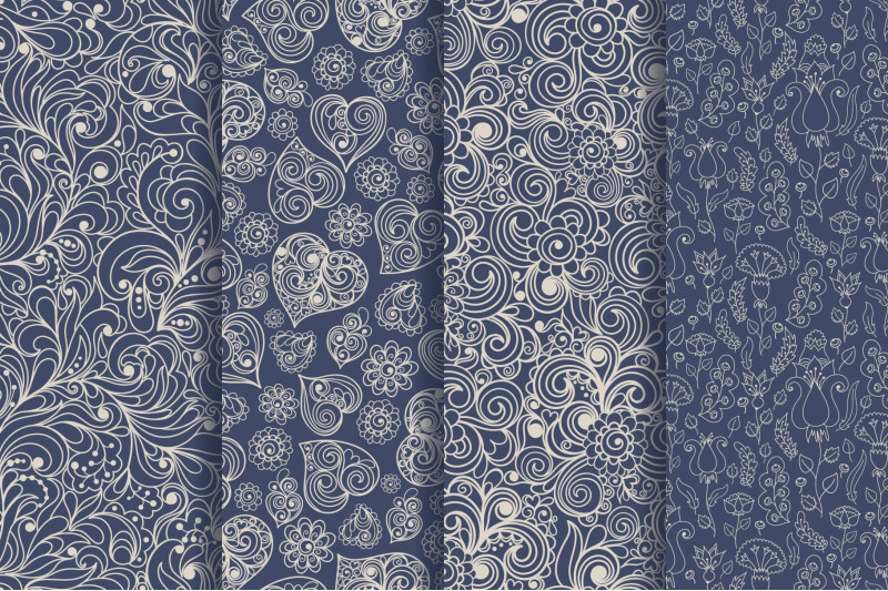 set-of-4-seamless-pattern-in-floral