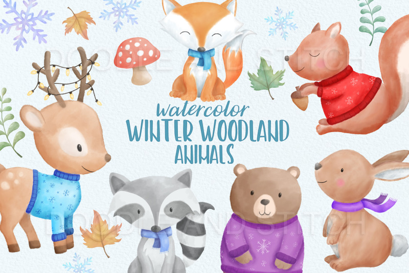 winter-woodland-animal-clipart