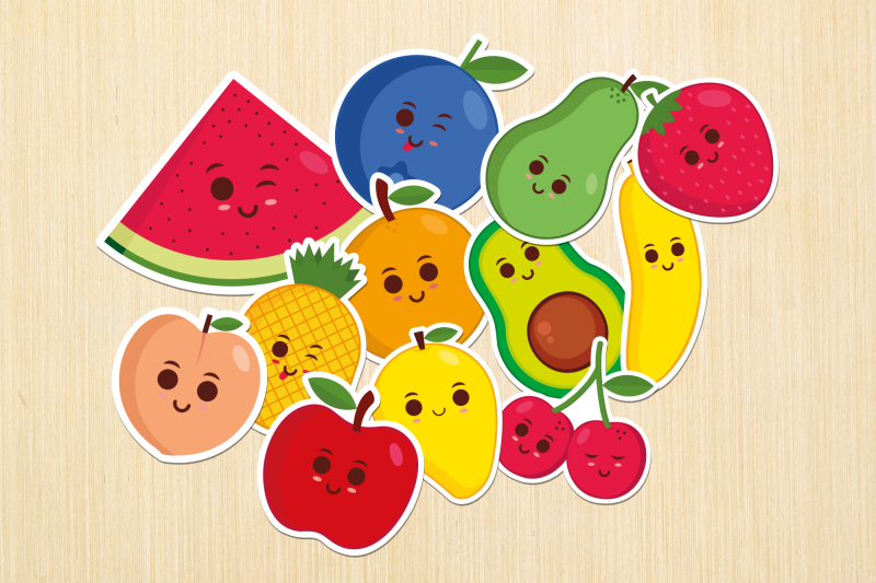 fruits-stickers-and-illustrations