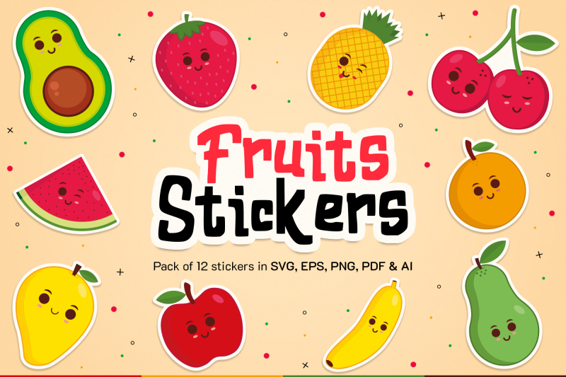 fruits-stickers-and-illustrations