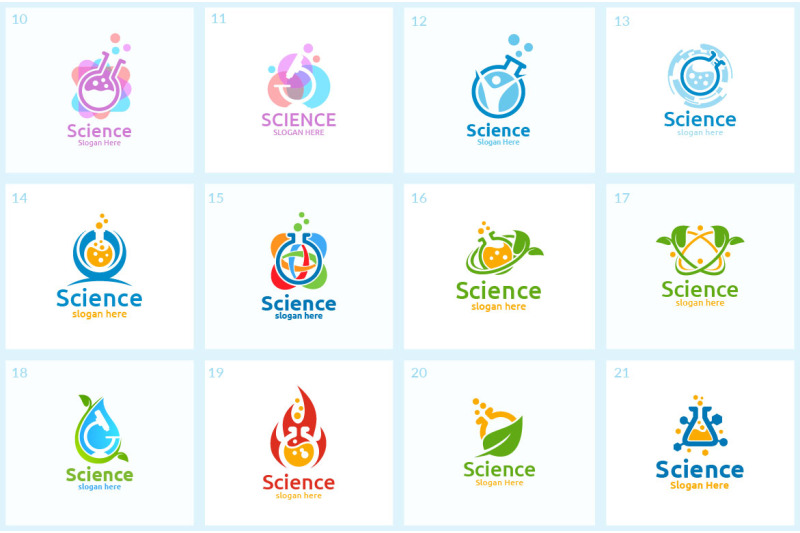 100-science-and-chemical-logo-bundle