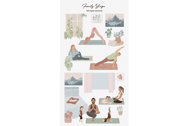 family-yoga-1-illustration-set