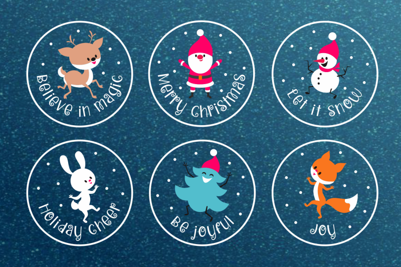 Download Christmas ornament SVG bundle - funny animals and Santa By ...