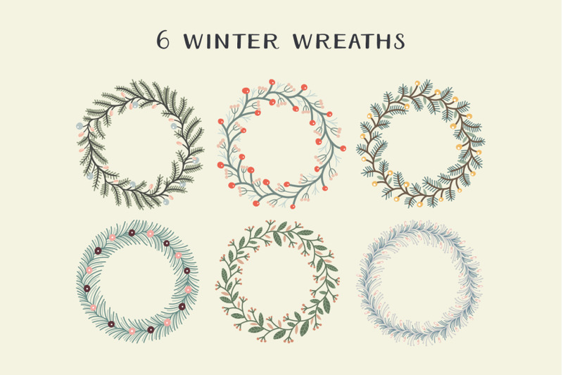 christmas-wreaths-and-bouquets-clipart