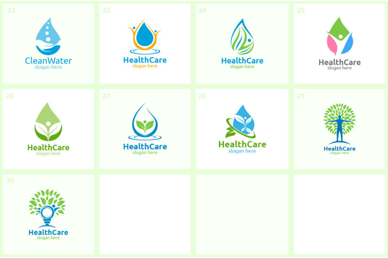 30-health-care-logo-bundle