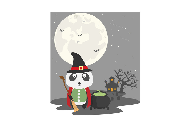 panda-with-halloween-costume