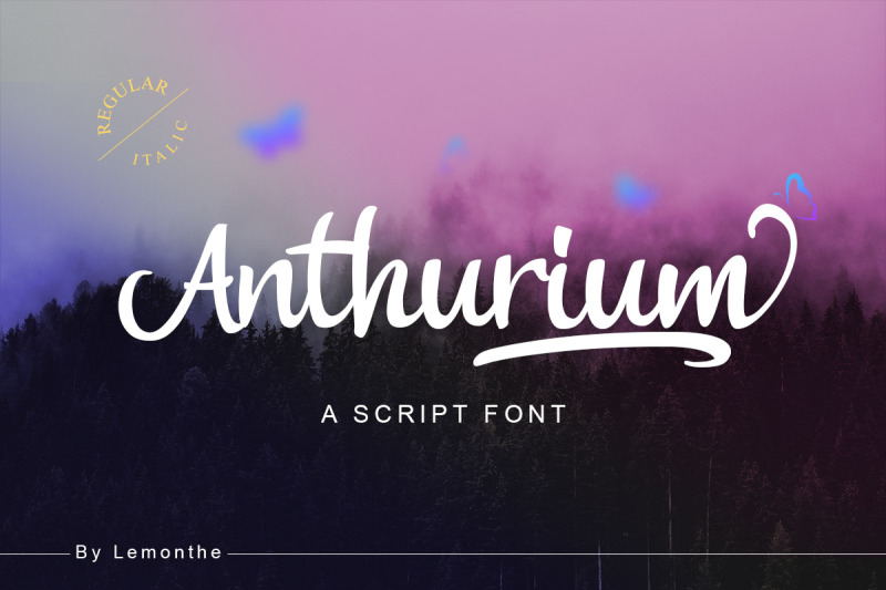 anthurium-handwritten-font