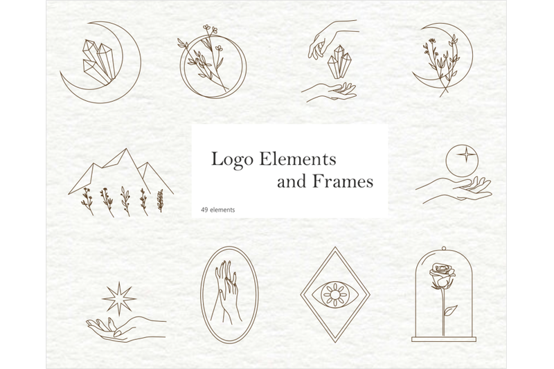 elements-for-logo-mystical-elements-modern-logo-floral-vector-hands