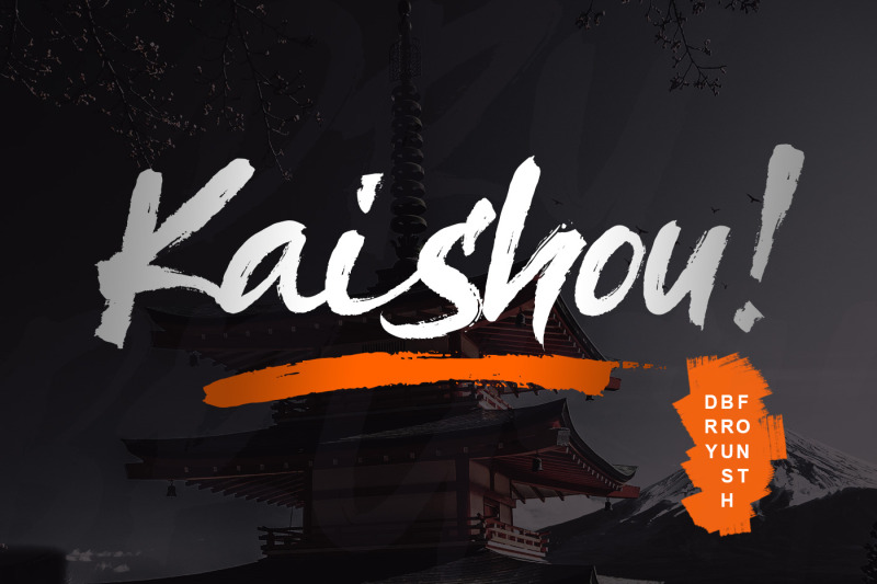 kaishou-dry-brush-font