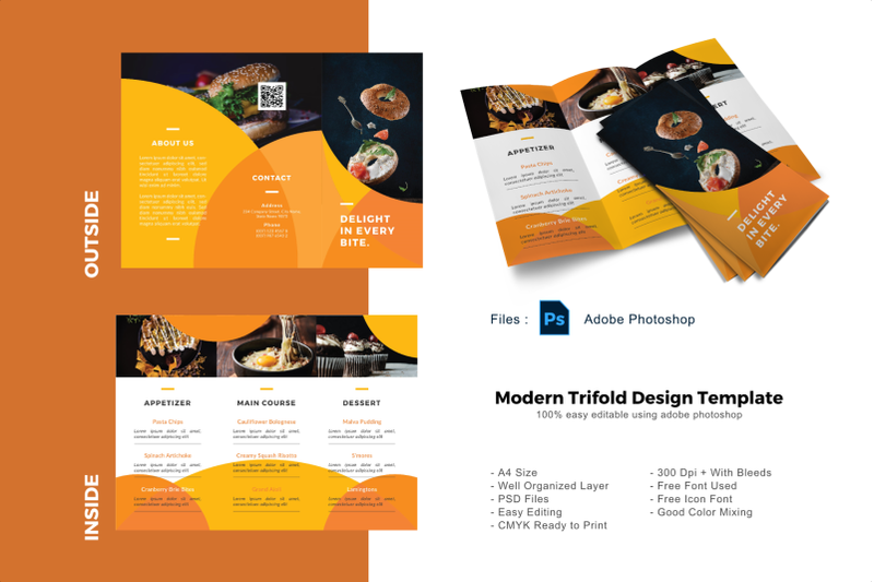 culinary-food-business-trifold-photoshop-template