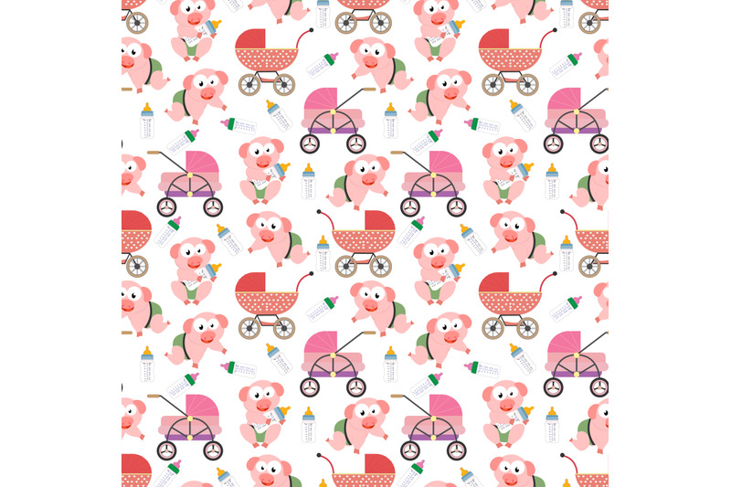 pattern-of-cute-baby-pig-animal-cartoon