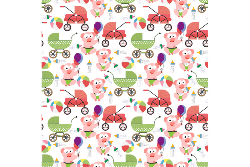 pattern-of-cute-baby-pig-animal-cartoon