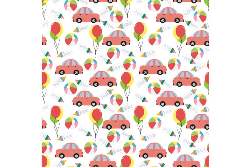 pattern-design-with-car-shape-ornament