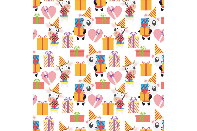 panda-and-cow-birthday-pattern