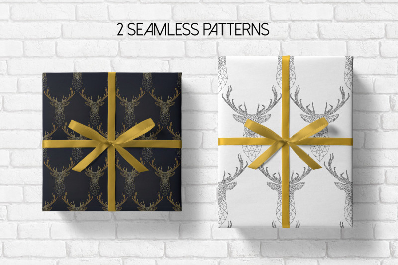 christmas-deer-single-line-sketch-design
