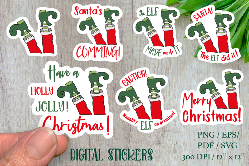 funny-stickers-elf-with-sign-7-different-stickers-designs