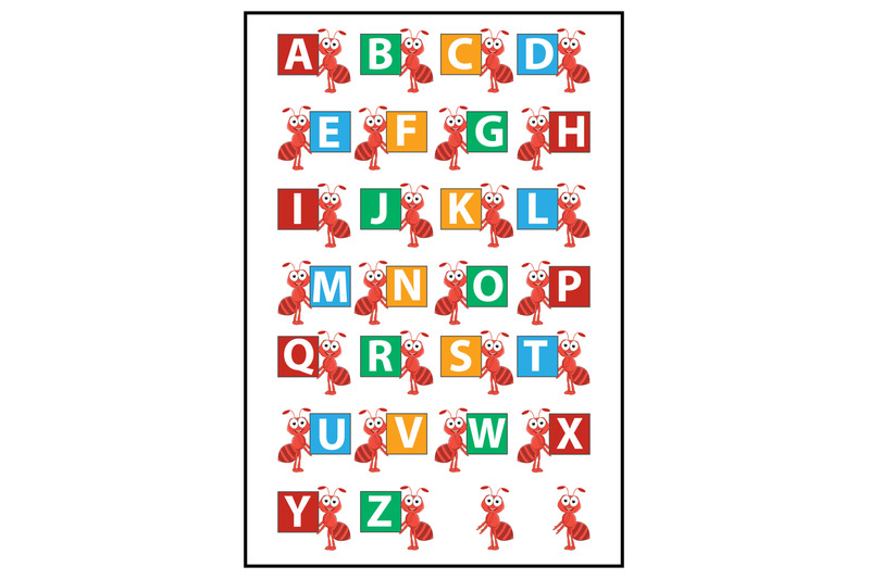 ant-with-alphabet-letters