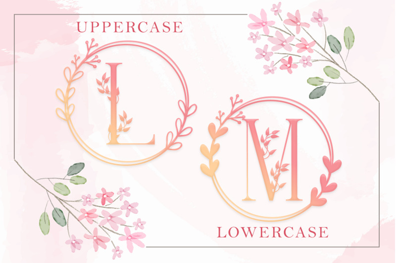 monogram-handrawn-floral-font