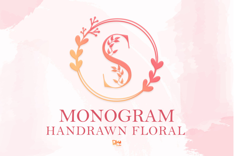 monogram-handrawn-floral-font