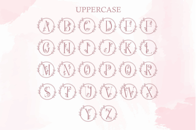 monogram-handrawn-floral-font